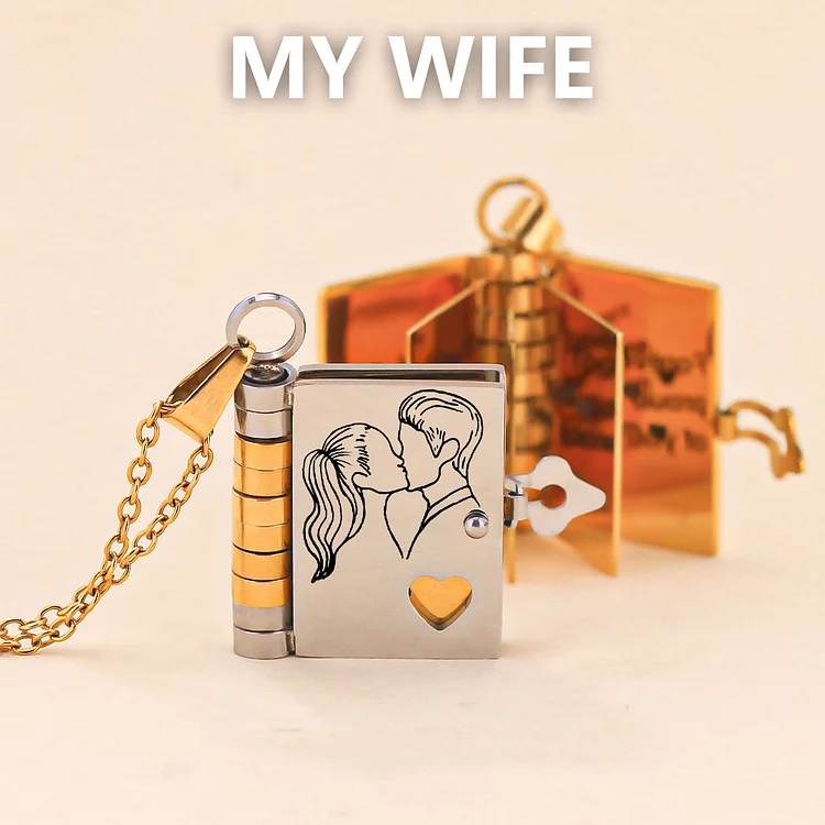 For Wife - I Love You Forever & Always Book Necklace
