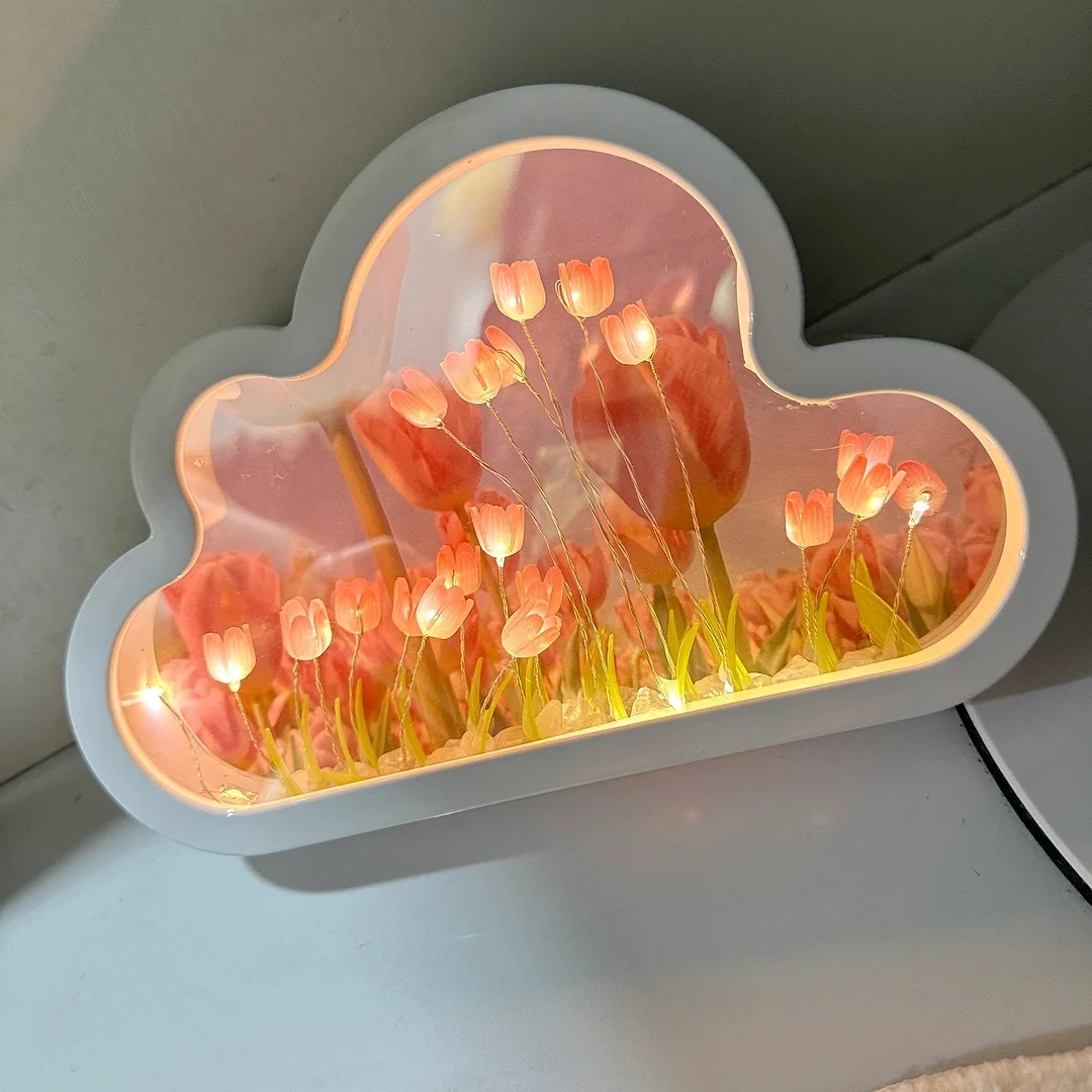 DIY Tulip Cloud Light with Three-dimensional effect