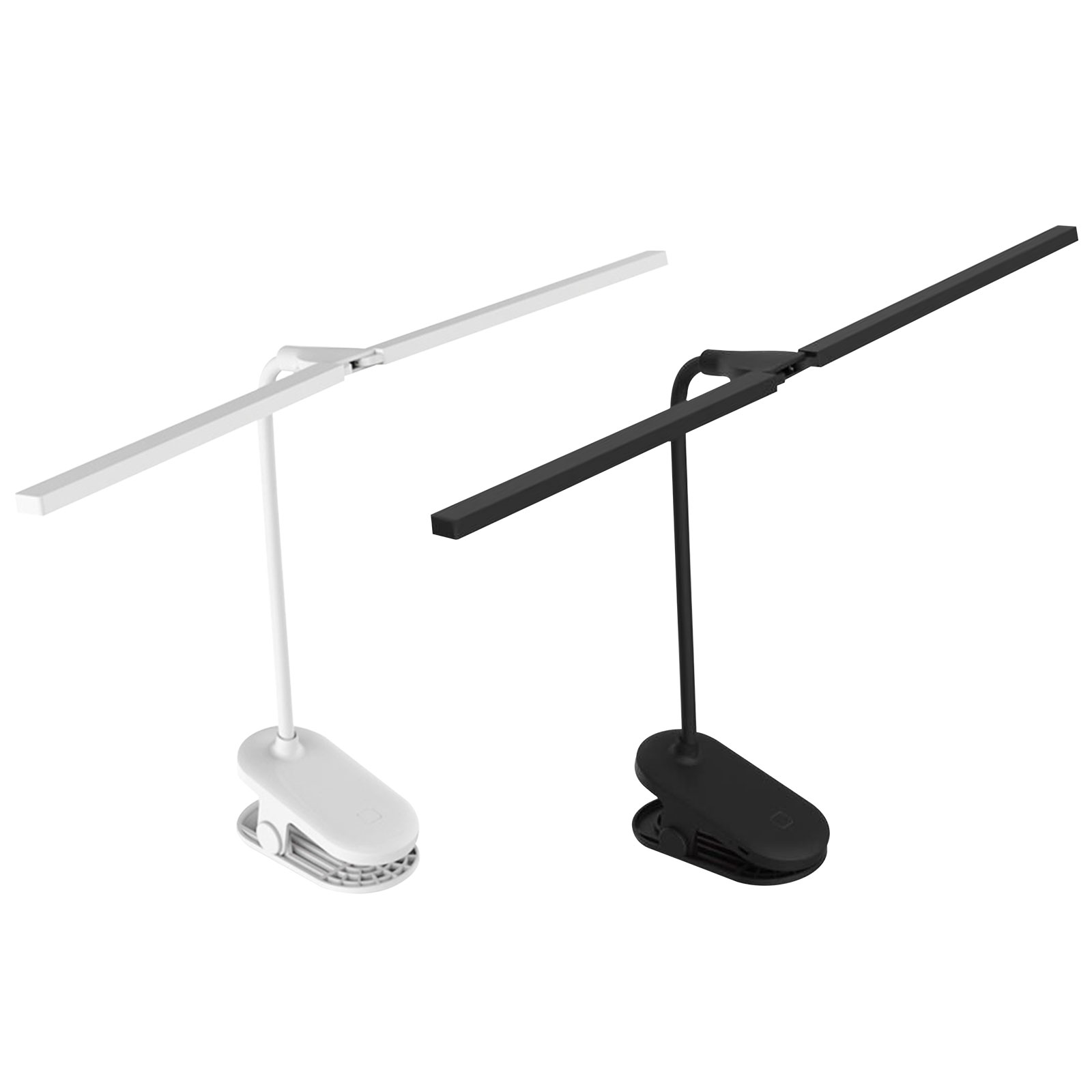 

LED Desk Lamp USB Rechargeable Adjustable Clip on Lamp Eye Protect Light, Black plug-in model (usb plug-in), 501 Original