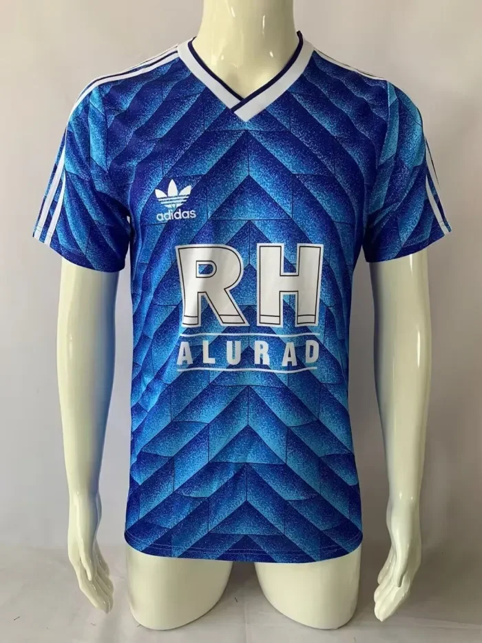 Retro 1988-1989 Schalke 04 Blue Third Home Soccer Jersey