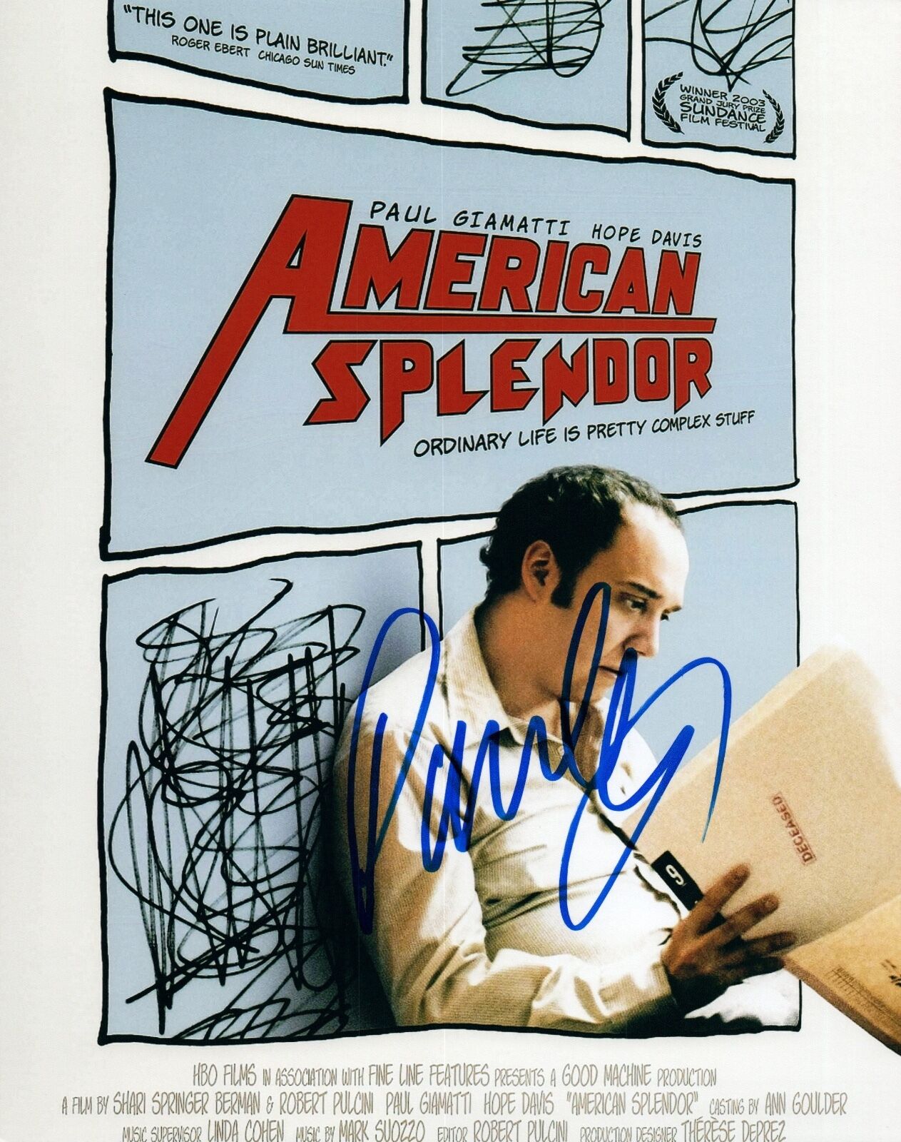 Paul Giamatti Signed Autographed 8x10 Photo Poster painting American Splendor COA VD