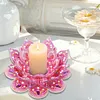 Kits de peinture en diamant maison Lotus avec porte-bougiers Kit de porte-bougeoir pour peinture en diamant Kit porte-bougeoir en diamants Peintures de chandeliers pour aromath&eacute;rapie et d&eacute;coration int&eacute;rieure