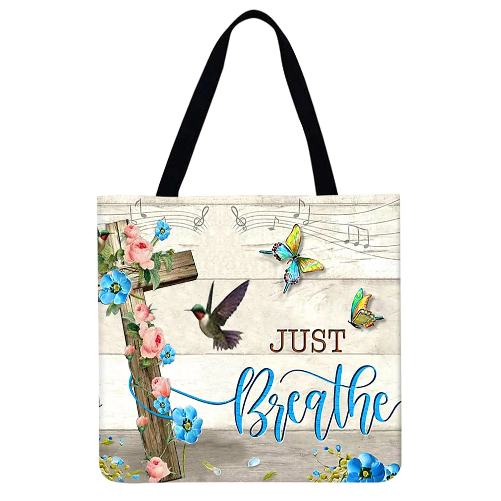 Linen Tote Bag - Flower