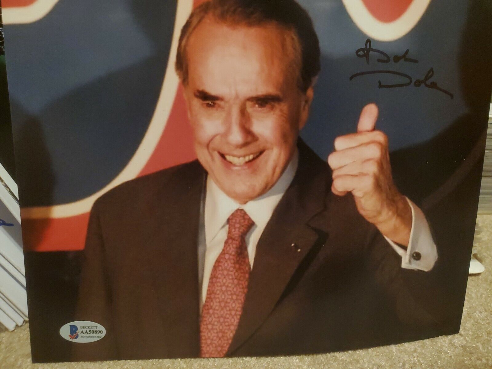 Bob Dole autographed signed 8x10 Photo Poster painting Beckett BAS AA50890 President USA Rare