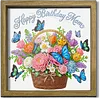 Diamond Painting Special Shaped Drill Flower With Frame(8.46x8.46inch)