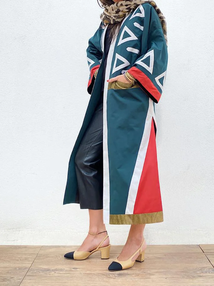 Stylish Color Block Robe Dress-inspireuse