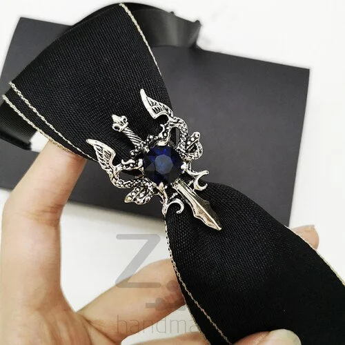 New Small Tie Men's and Women's Professional Dress Shirt Bow Tie Adult Children Accessories Luxury Rhinestone Bowtie 22CM / 28CM