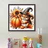 Halloween Pumpkin Squirrel-14CT Counted Cross Stitch 40*40cm/15.75*15.75in