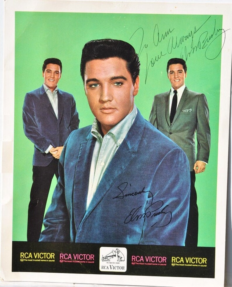 ELVIS PRESLEY SIGNED Autographed Photo Poster painting Ad Card wcoa