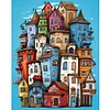 Diamond Painting-DIY Full Round Drill Colorful House(50*40 CM)