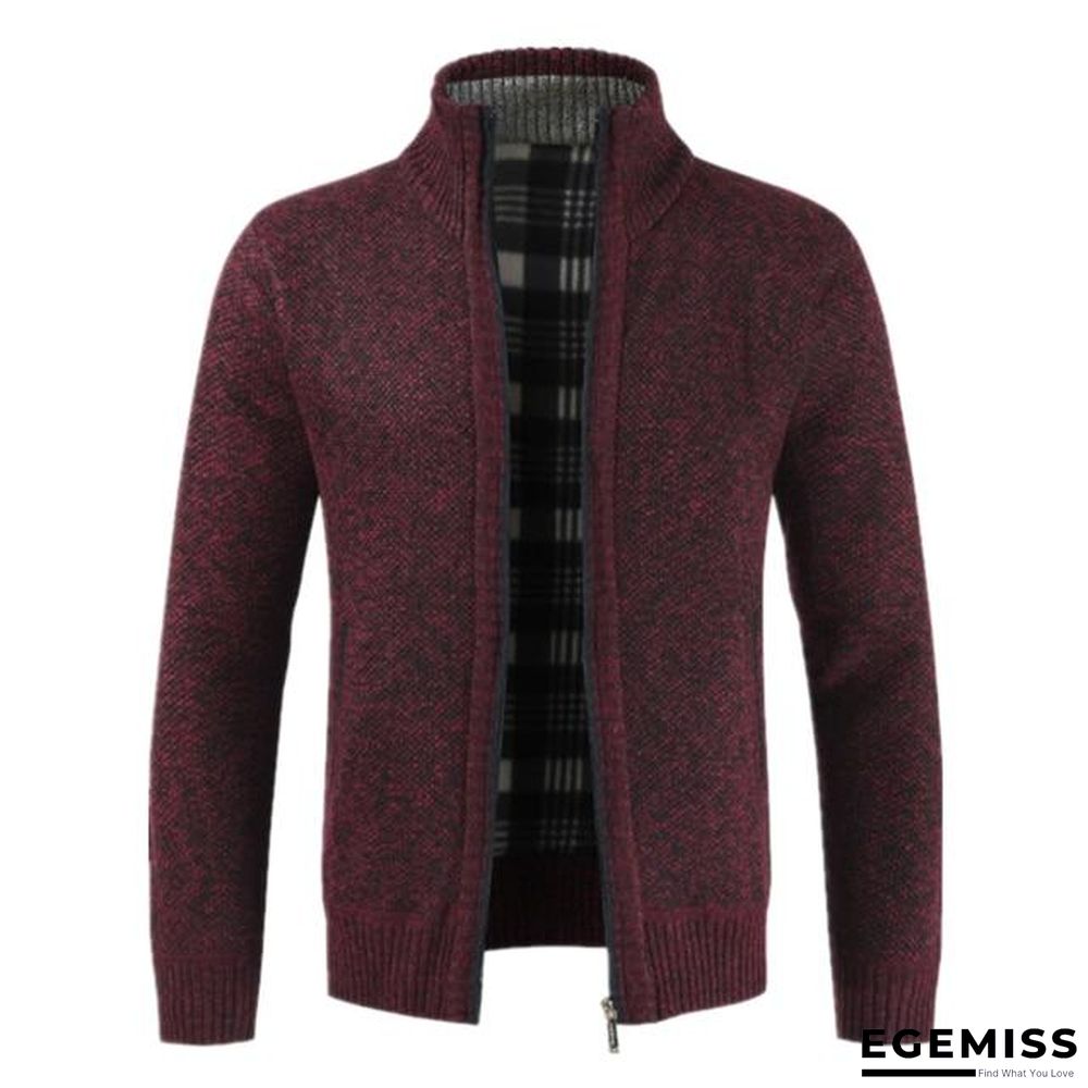 Autumn Winter New Men's Jacket Slim Fit Stand Collar Zipper Jacket Men Solid Cotton Thick Warm Jacket | EGEMISS