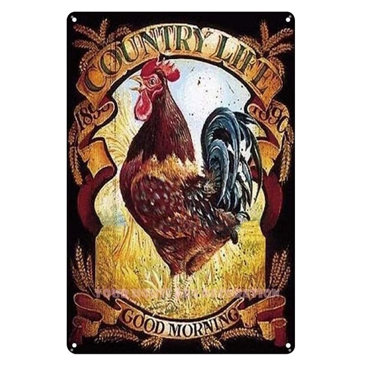 Chicken - Country Life Vintage Tin Signs/Wooden Signs - 7.9x11.8in & 11.8x15.7in