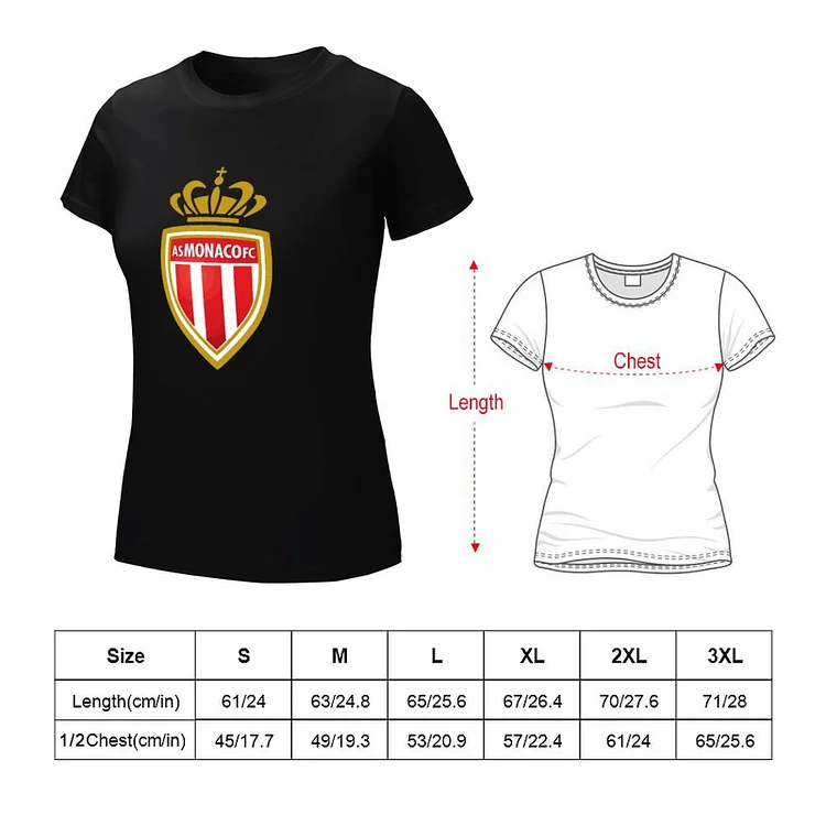 AS Monaco Damen Kurzarm Rundhals T-Shirt Casual Sommer Tops