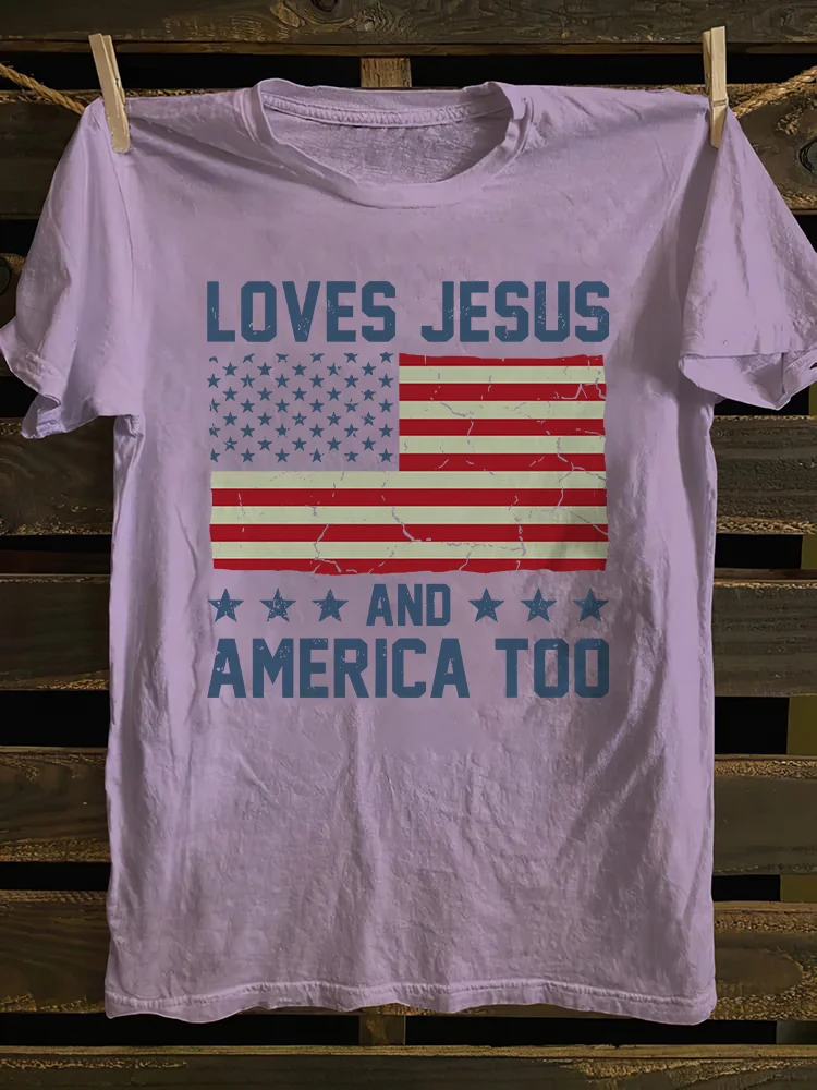 Loves Jesus And America Too T-shirt