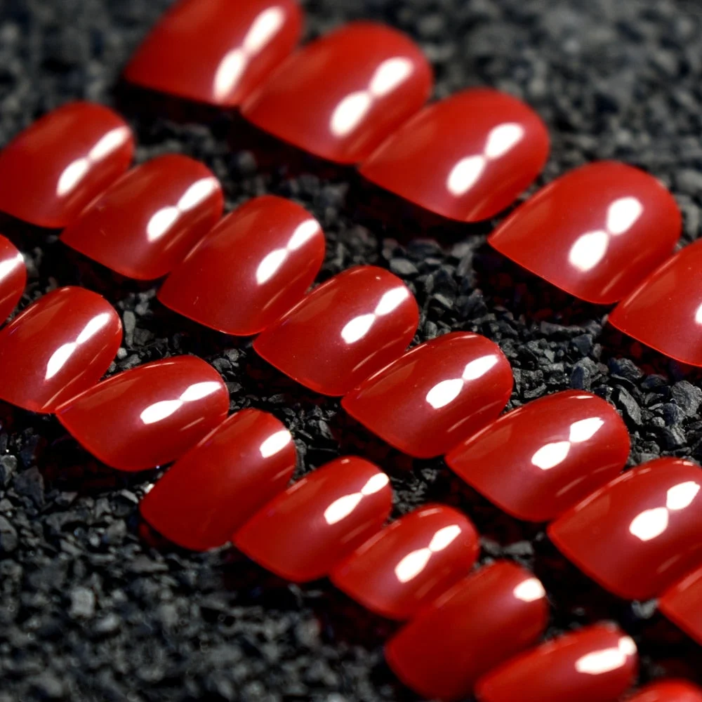 Small Pink Press On Nails Extra Short Carnival Candy Round Kids Size False Nail Tips 24pcs Kids' Gift-Nail Inspo