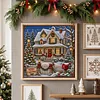 Christmas Winter Cottage Full 11CT 3 Strand Stamped Cross Stitch Kit 45x45cm tapestrymarket
