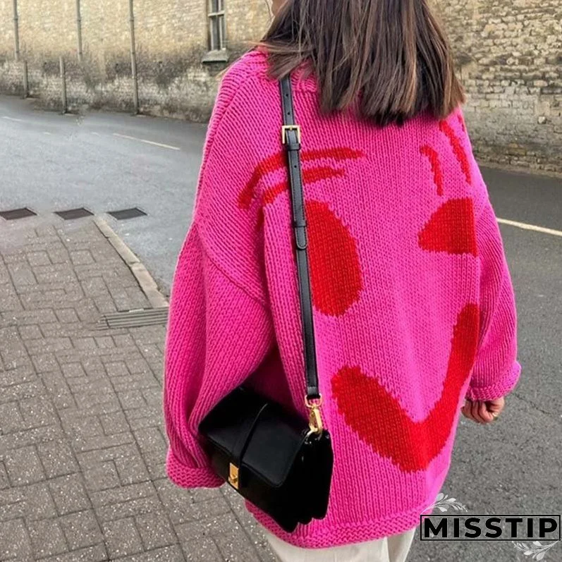 Smiley Casual Knit Sweater