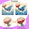 DIY Pre-Framed Whale Button Art Canvas Kit