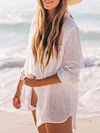 Simple Casual Long Sleeves Cover-Ups Tops