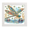 5D DIY Partial Special Shaped Drill Dragonfly Diamond Painting With Frame Decor 19.2x19.2cm