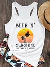 Vacation Coco Lettering Sleeveless Tank Top