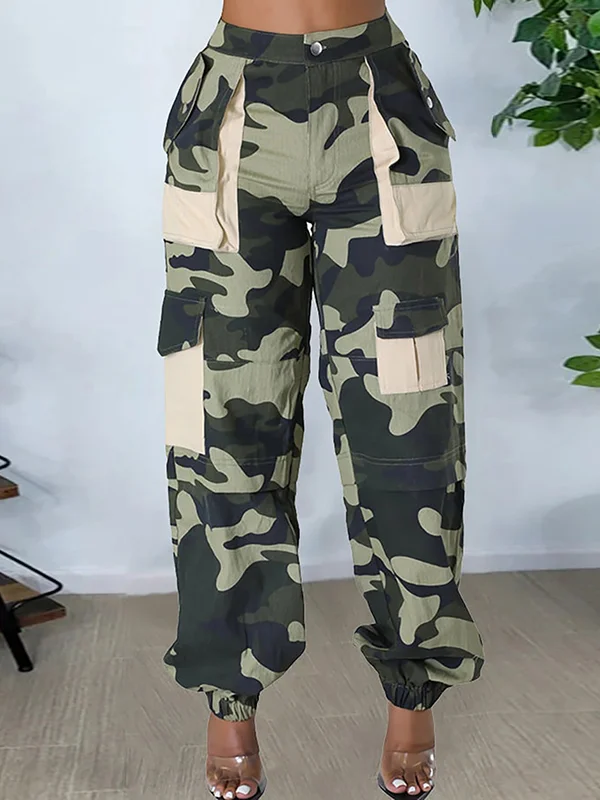 Camouflage Loose Plus Size Trousers Casual Pants Bottoms