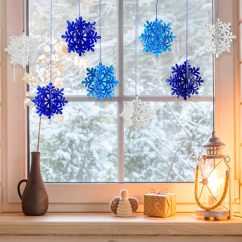 5D DIY PET Special Shaped Snowflake Diamond Art Hanging Decorations for Beginner