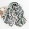 Flowing Marble Autumn Winter Shawl Scarf