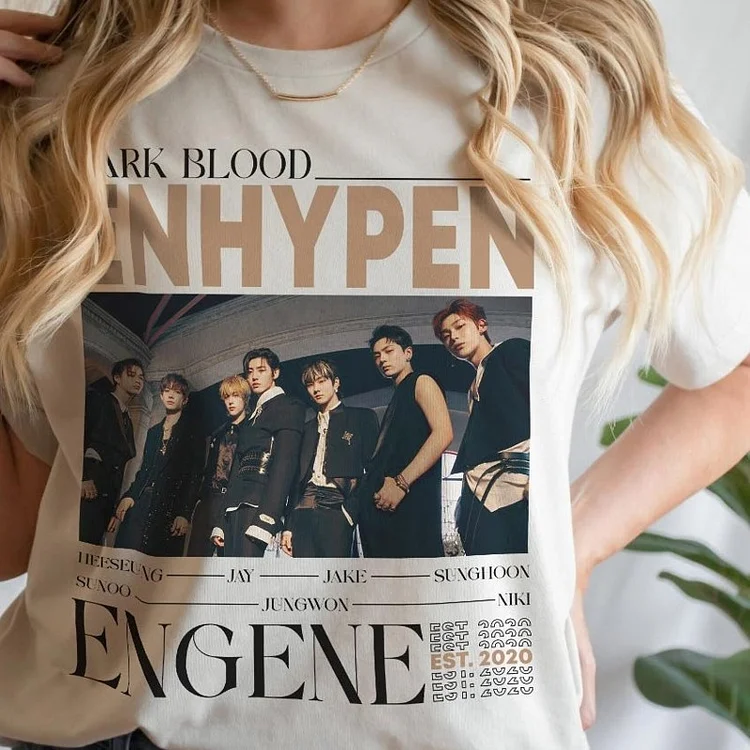 ENHYPEN Album DARK BLOOD Poster T-shirt