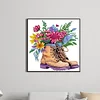 uk.everydayedeals (Limited Stock)Diamond Painting - Crystal Rhinestone - Flower Boots