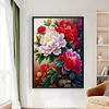 Peony - 9CT Partial Beaded Cross Stitch Kit(50x71cm)