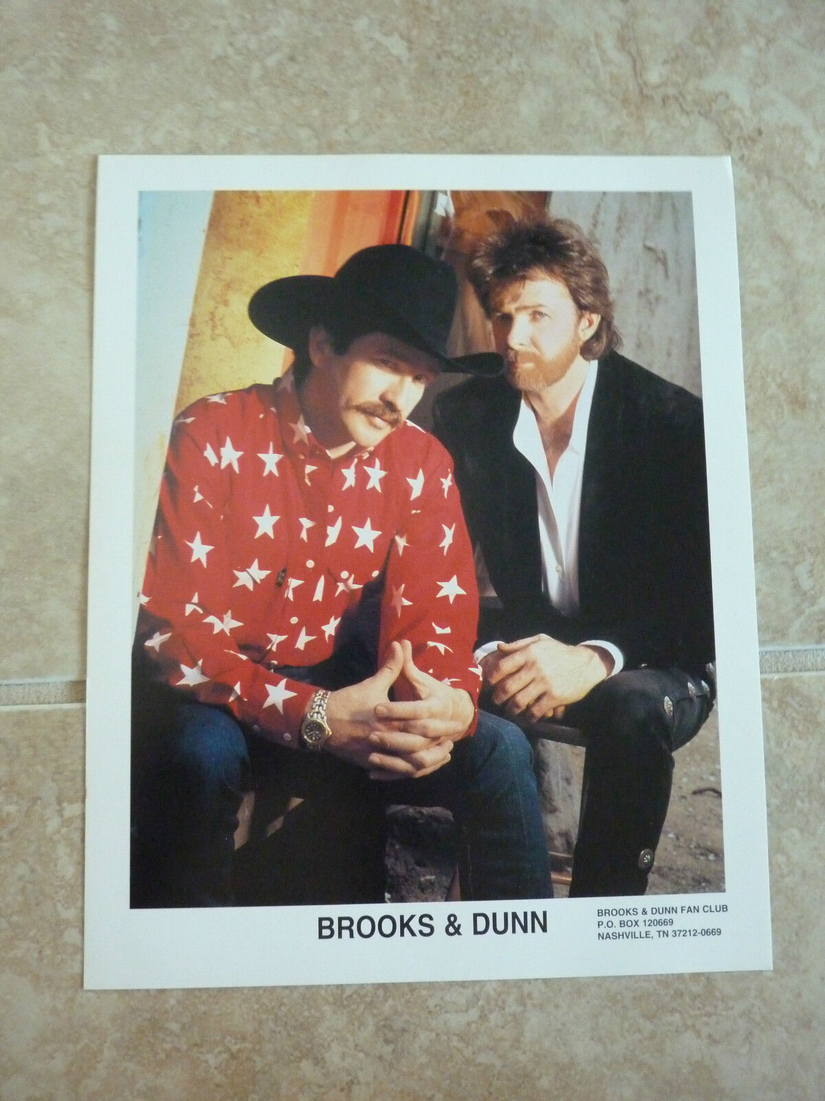 Brooks & Dunn 8x10 Photo Poster painting Country Music Fan Club Picture Page