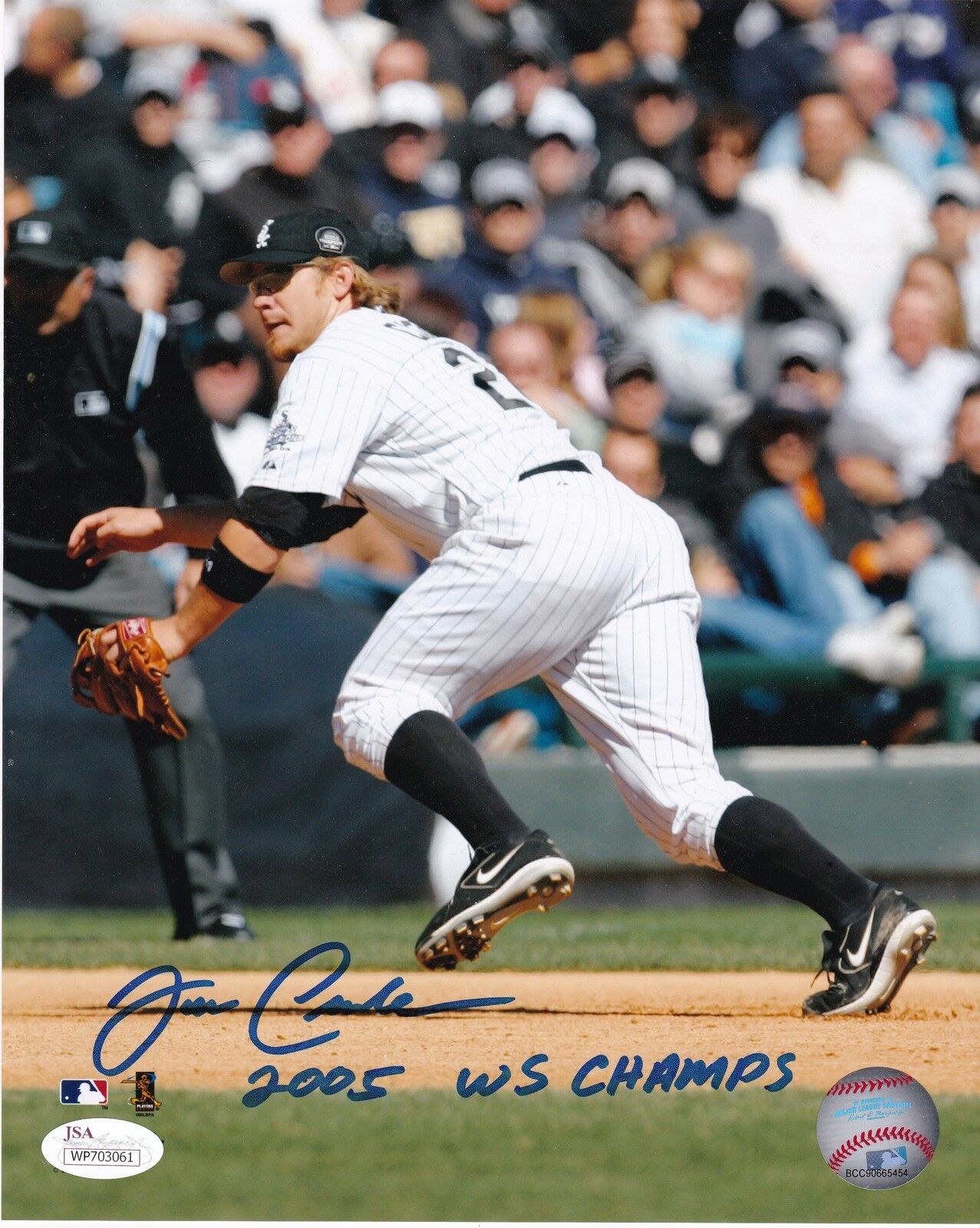 JOE CREDE CHICAGO WHITE SOX 2005 WS CHAMPS JSA AUTHENTICATED SIGNED 8x10