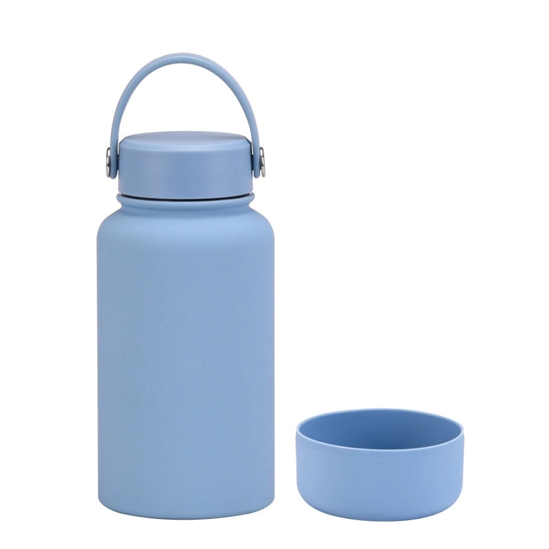 Casual Solid Color Stainless Steel Silica Gel Water Bottles 1 Piece