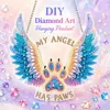 DIY Dog Angel'S Paw-Diamond Painting Pendant