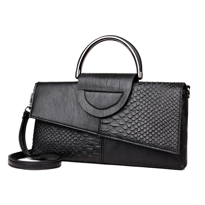 Women’s Large Pu Leather Solid Color Streetwear Square Magnetic Buckle Shoulder Bag Handbag Crossbody Bag