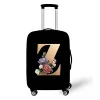 Stretch Printed Suitcase Cover Washable Luggage Protector Fits 18-32 Inch Luggage Letter pattern