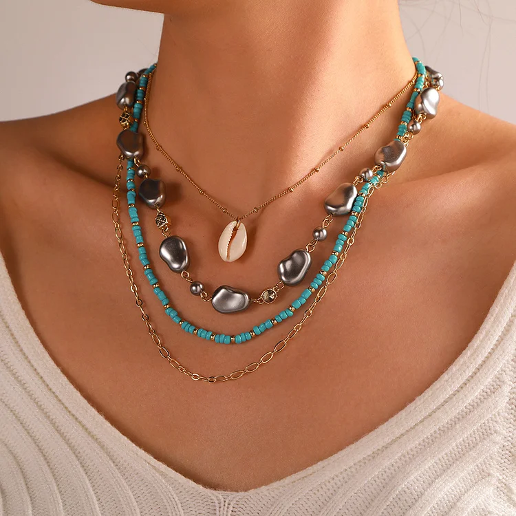 Layered Shell Clavicle Necklace