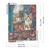 Fensterbank Katze - runder Bohrer Diamantmalerei - 40*50cm