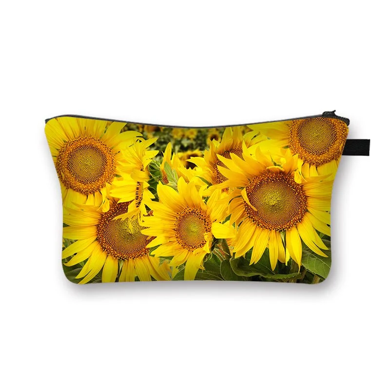 Polyester Cosmetic Bag - Sunflower