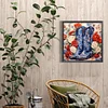 Diamond Painting-DIY Full Round Drill Flower Cowboy Boots（40*40CM)