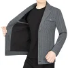 New Lapel Striped Casual Jacket