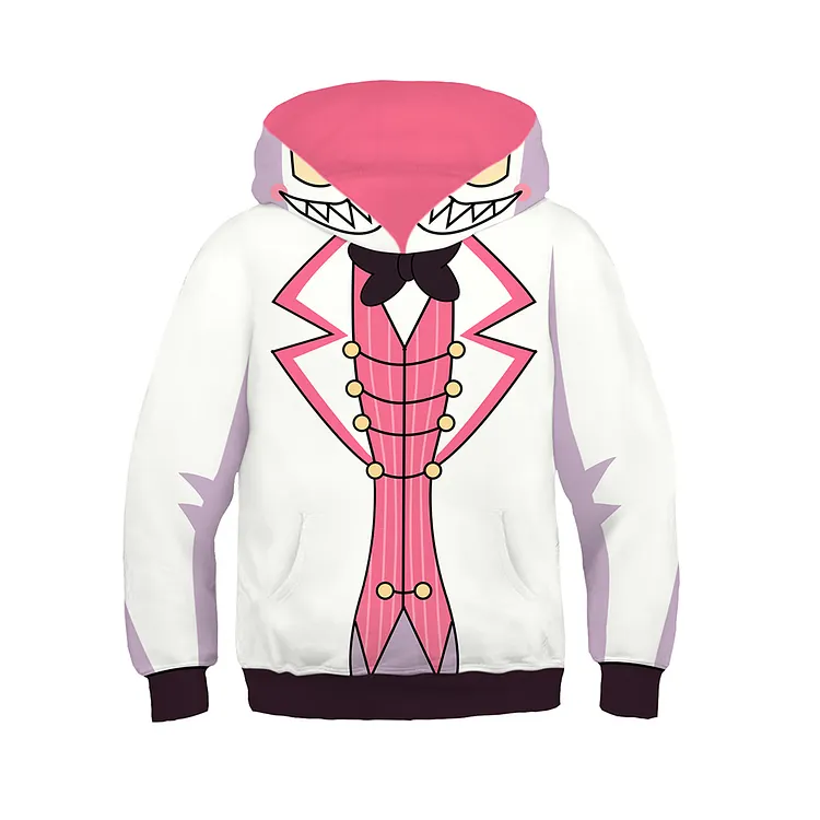 Kids Children Hazbin Hotel 2024 Lucifer White&nbsp;Hoodie&nbsp;Outfits&nbsp;Cosplay Costume Halloween Carnival Suit