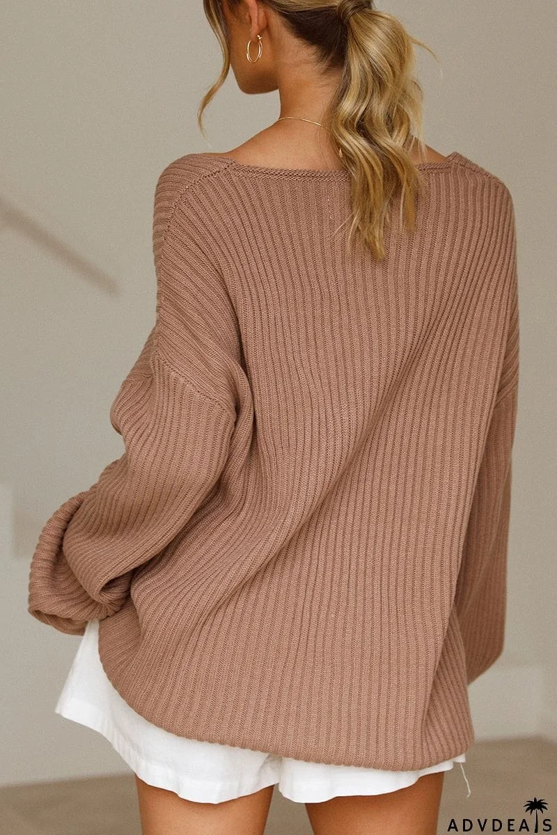 Cross Tie V Neck Sweater
