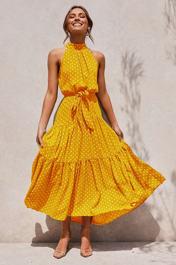 Summer Long Dress Polka Dot Casual Dresses