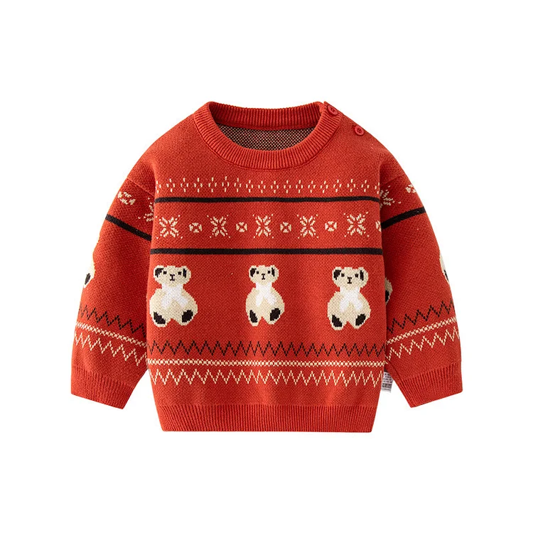 Toddler Knitted Snow Bear Sweater