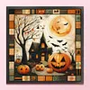 Patchwork Pumpkin House-11CT Stamped Cross Stitch 45*45cm/17.72*17.72in tapestrymarket