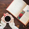 (US Only)3Pcs Flowers DIY Diamond Painting Bookmark Art Projects for Reading Enthusiasts