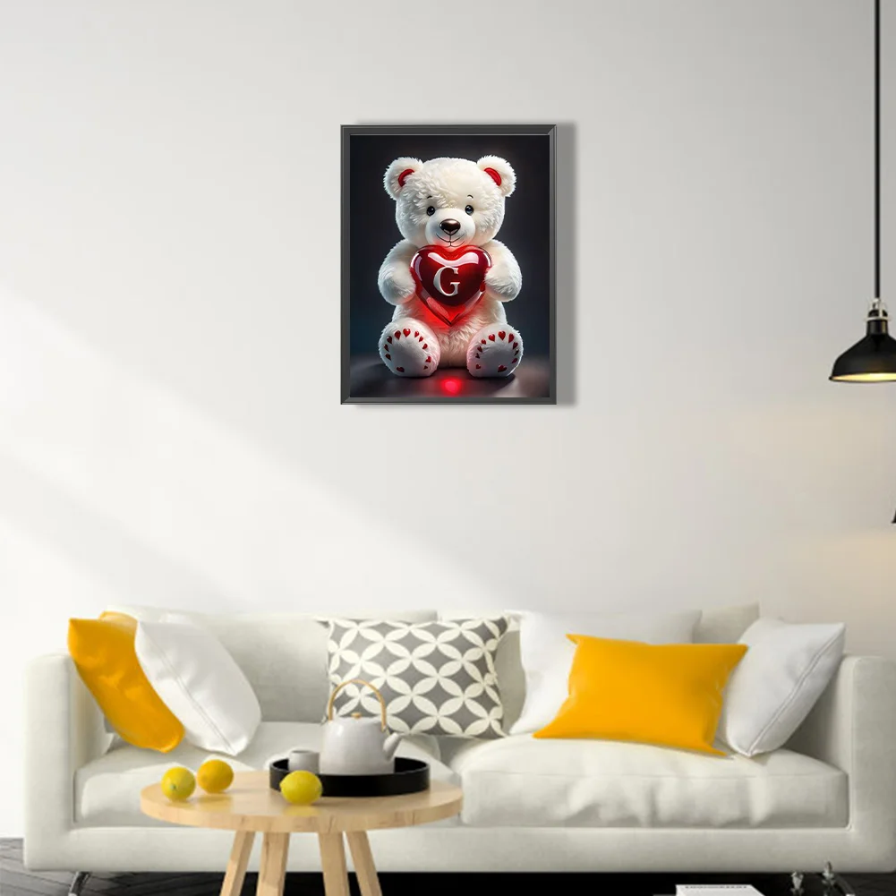 Diamond Painting - Full Square Drill - Bear Love G(Canvas|35*45cm)