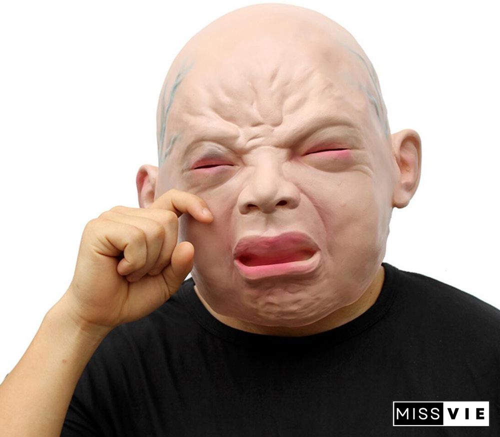 Halloween Baby Crying Mask